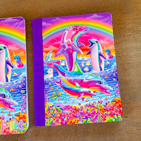 Lisa frank notebook set spiral and composition NEW retro glitter - Picture 3 of 8